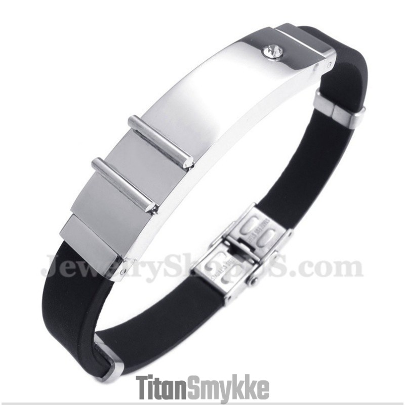 Herrearmbånd I Titaniumgummi