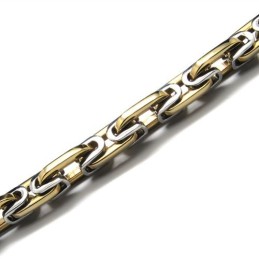 20,1 Tommer Titanium Halskæde Med Gylden Kæde