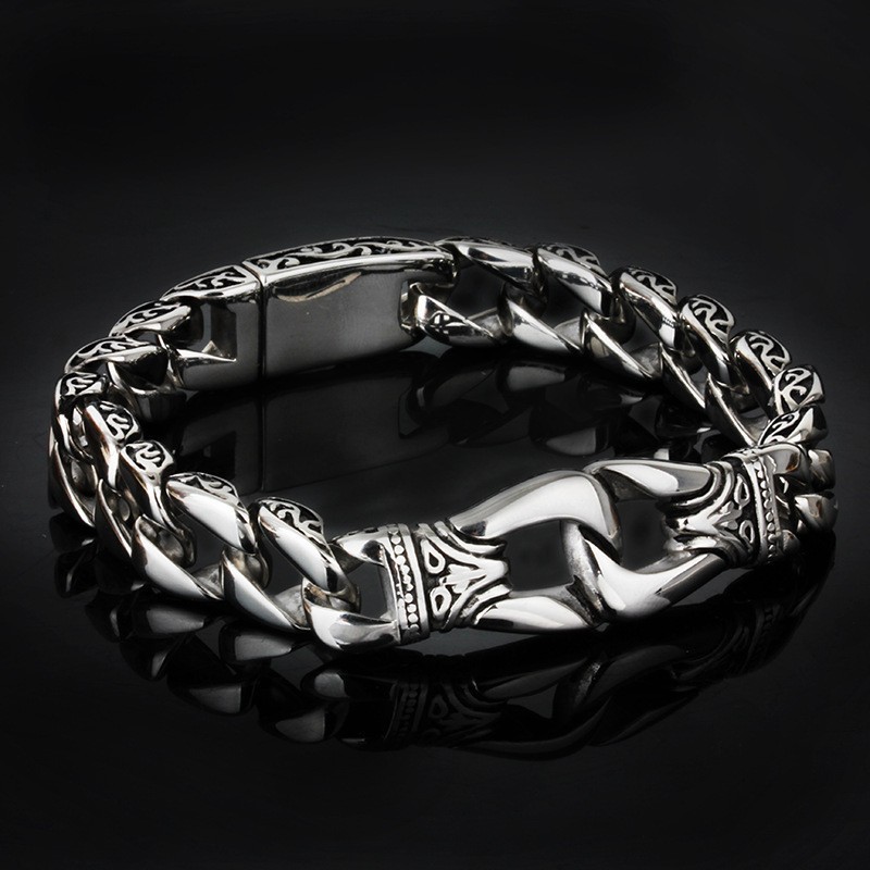 Chic Herrearmbånd I Titanium Til Salg