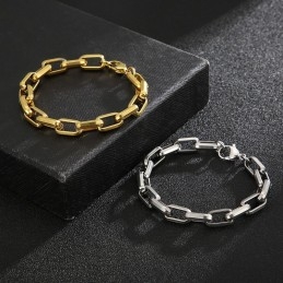 Rock Hip-Hop Firkantet Titanium Armbånd Til Mænd