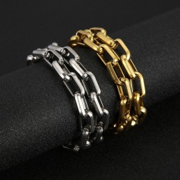 Rock Hip-Hop Firkantet Titanium Armbånd Til Mænd