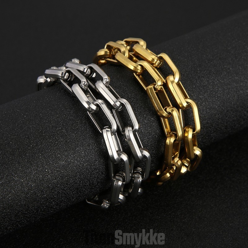 Rock Hip-Hop Firkantet Titanium Armbånd Til Mænd