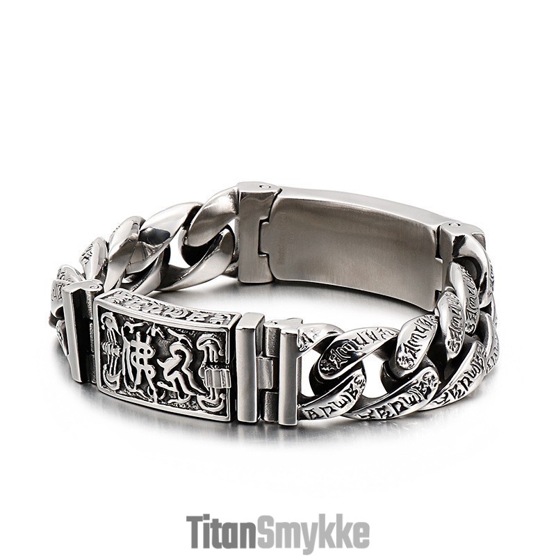 Cool Titanium Kranie Armbånd Chic Herre Titanium Modesmykker