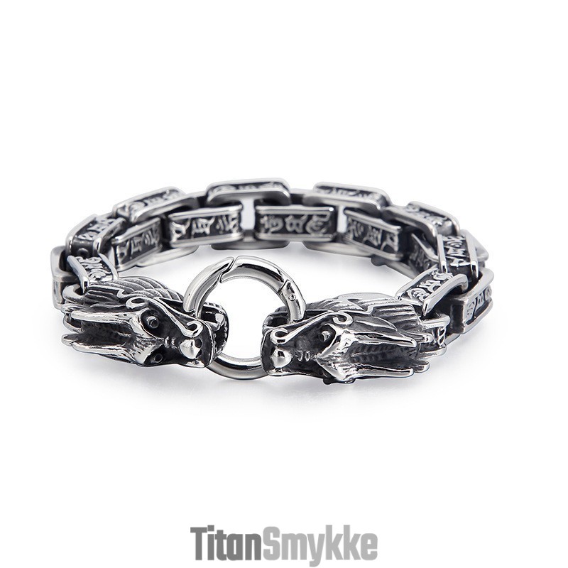 Moderigtige, Fede Titanium-Dragehovedsmykker Til Mænd Vintage Tide-Mænd Støbte Titanium-Dragearmbånd Moderigtige, Fede Titanium-Dragehovedsmykker Til Mænd Vintage Tide-Mænd Støbte Titanium-Dragearmbånd