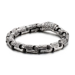 Moderigtigt, Cool Titanium Dragehovedsmykker Til Mænd Vintage, Trendy Mænds Støbte Titanium Dragearmbånd