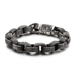 Moderigtigt, Cool Titanium-Tapesmykker Til Mænd, Vintage, Trendy Herrearmbånd Med Støbt Titanium-Drage