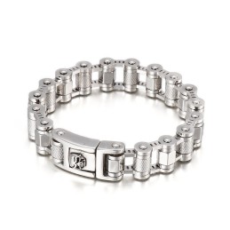 Cool Skull Cykelkæde Titanium Armbånd Til Mænd