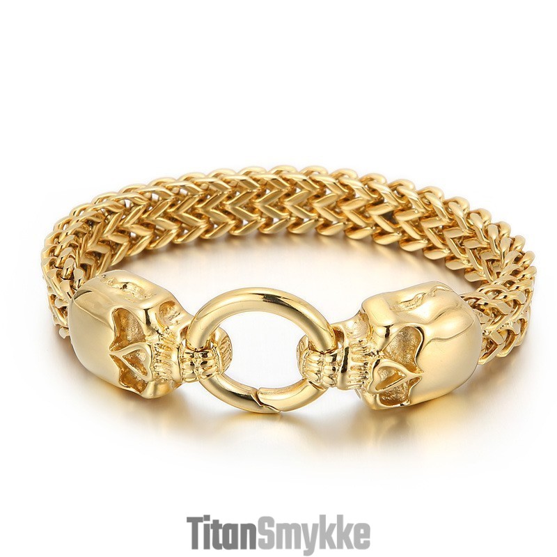 Cool Skull Titanium Armbånd Til Mænd