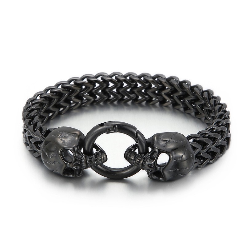 Cool Skull Titanium Herrearmbånd