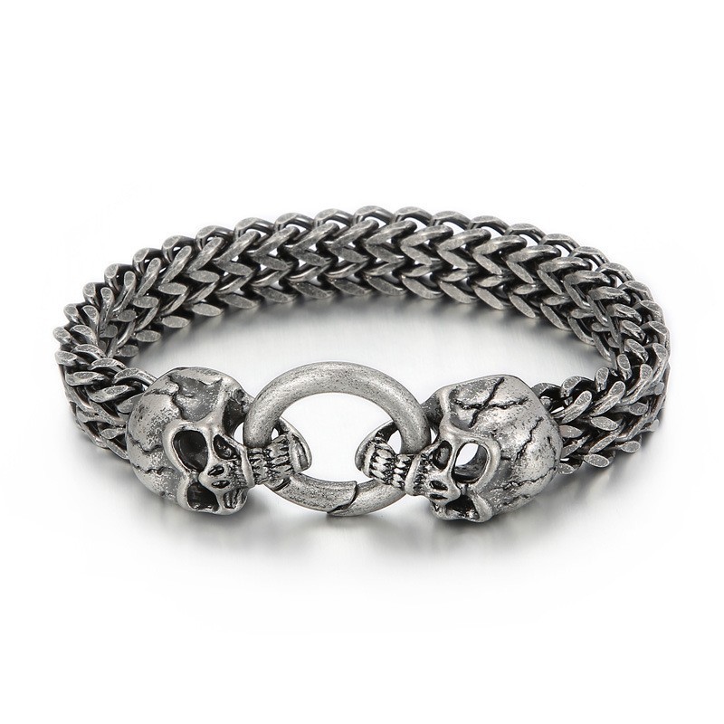 Cool Skull Titanium Herrearmbånd