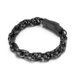 Enkelt, Moderigtigt Og Elegant Bikerarmbånd I Titanium Til Mænd