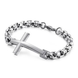Titanium Tide Herrearmbånd Titanium Herrekors Firkantet Armbånd Tide Herretilbehør