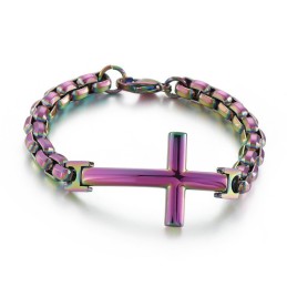 Titanium Tide Herrearmbånd Titanium Herrekors Firkantet Armbånd Tide Herretilbehør