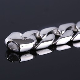 Titanium Armbåndsversion Af Modearmbåndet Cuba-Kæde Herrearmbånd