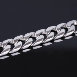 Titanium Armbåndsversion Af Modearmbåndet Cuba-Kæde Herrearmbånd