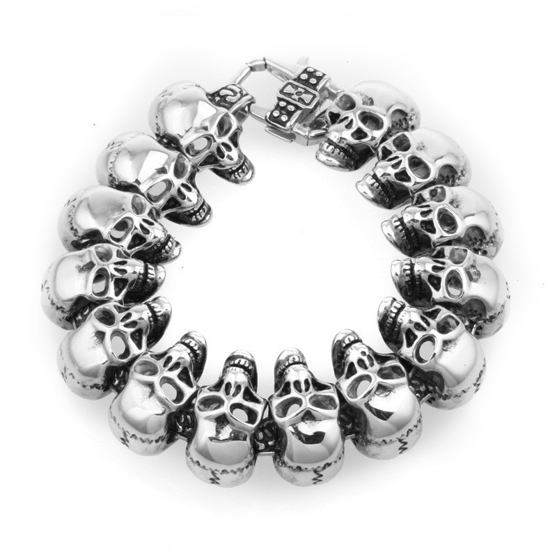 Skull Herre Titanium Armbånd Titanium Armbånd