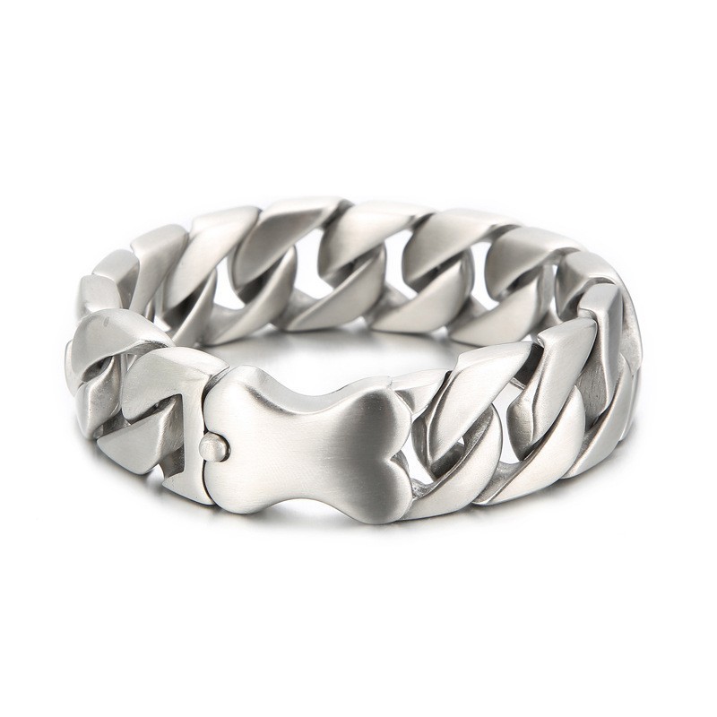 Nyt Cubansk Armbånd Cool Bones Herrearmbånd