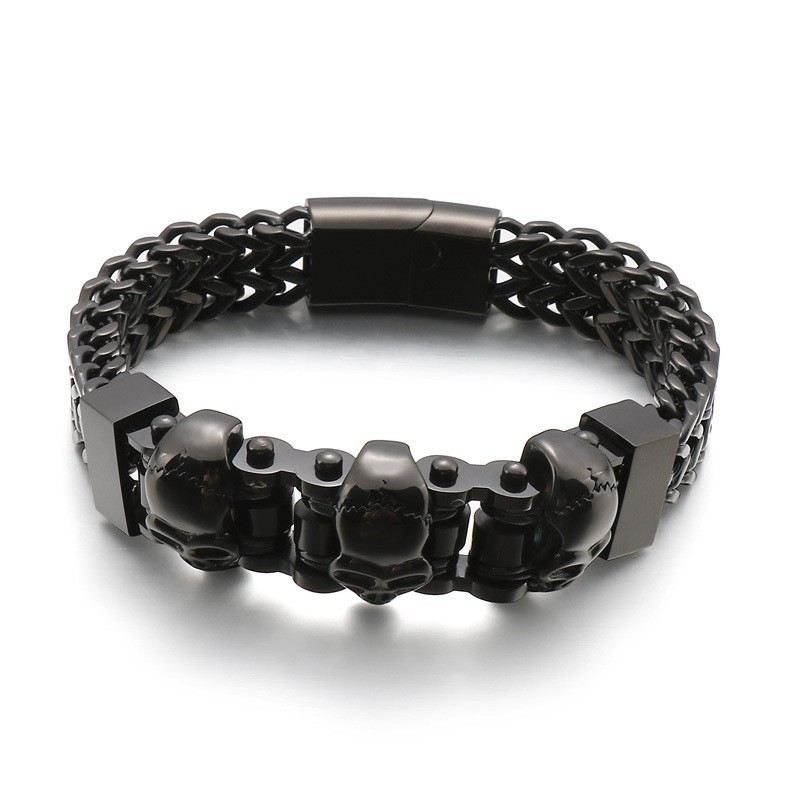 Skull Titanium Armbånd Til Herrer