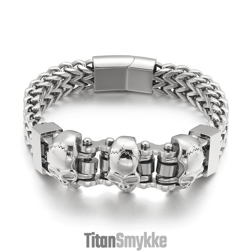 Skull Titanium Armbånd Til Herrer