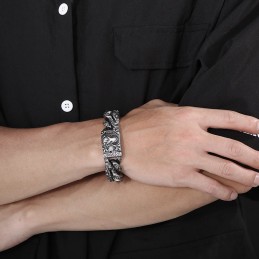 Vintage Cool Løvehoved Titanium Armbånd Til Mænd