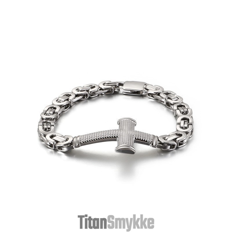 Populært Mode Gadekryds Tilbage Kæde Titanium Armbånd Til Mænd Populært Mode Gadekryds Tilbage Kæde Titanium Armbånd Til Mænd