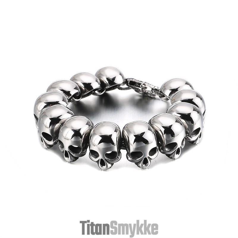 Cool Skull Titanium Armbånd Til Mænd