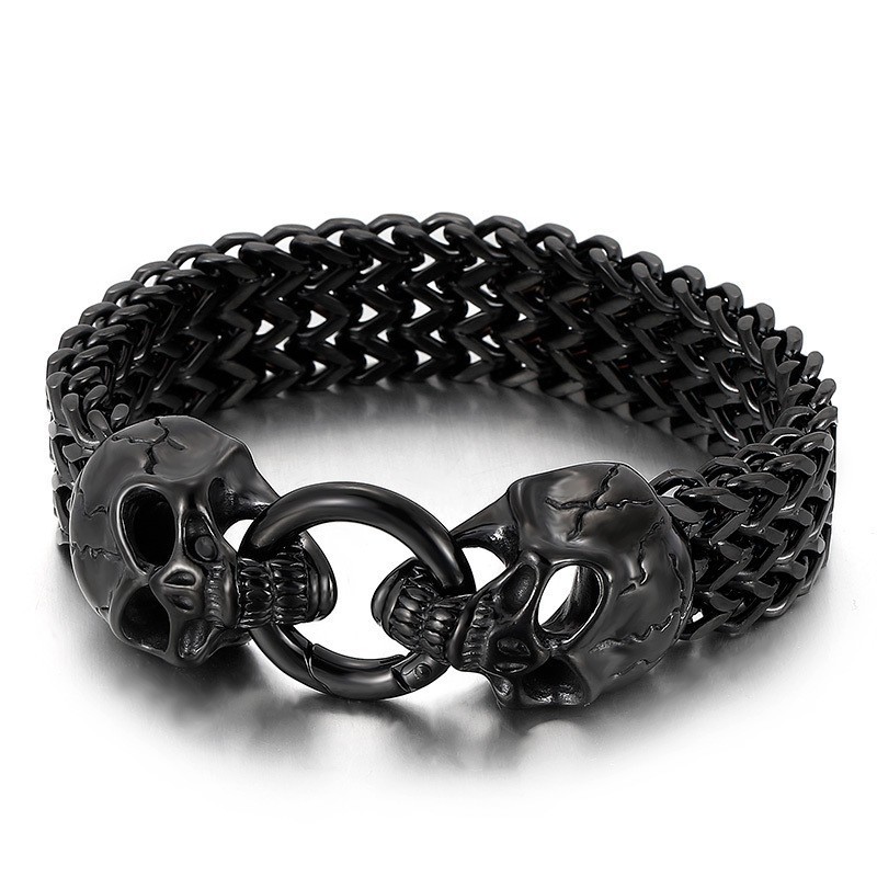 Chic Trendy Titanium Kranie Armbånd Til Salg