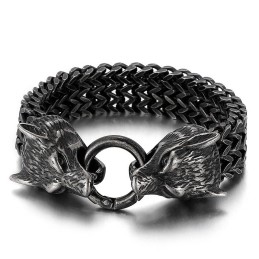 Chic Hipster Titanium Ulvehovedarmbånd