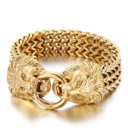 Chic Trendy Titanium Løvehoved Armbånd
