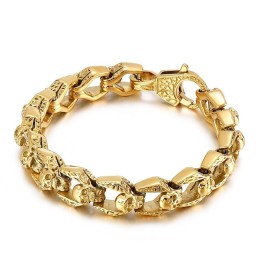Moderigtigt Retro Wind Titanium Kranie Smykker Hip Hop Rock Herrearmbånd