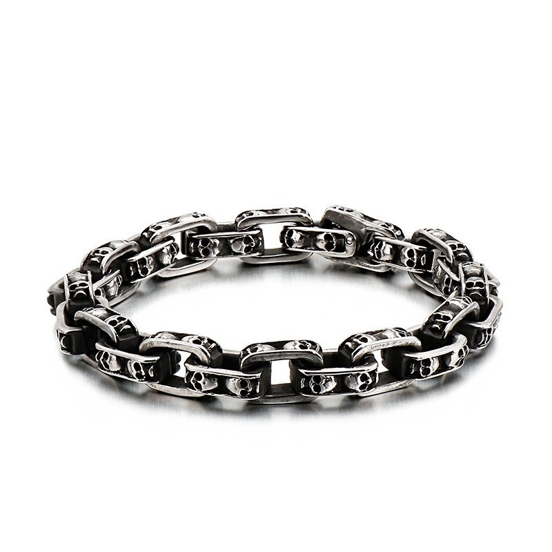 Titanium Kranie Armbånd Chic Biker Spøgelsesarmbånd Titanium Smykker Titanium Kranie Armbånd Chic Biker Spøgelsesarmbånd Titanium Smykker
