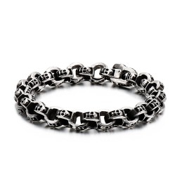 Titanium Kranie Armbånd Chic Biker Spøgelsesarmbånd Titanium Smykker