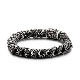 Titanium Kranie Armbånd Chic Biker Spøgelsesarmbånd Titanium Smykker