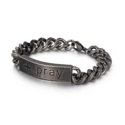 Populære Vintage Smykker Titanium Bøn Armbånd Med Bønneskilt Til Mænd