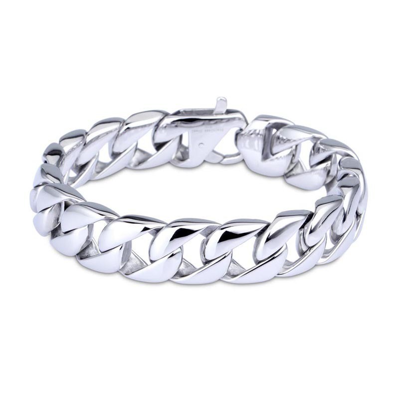 Titanium Sortet Herrearmbånd Herrekæde