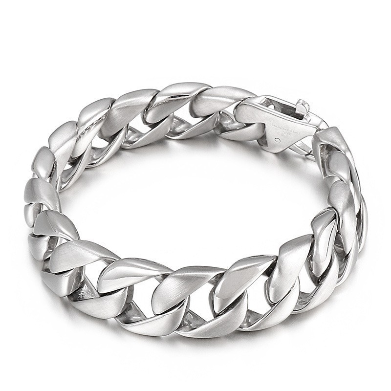 Titanium Sort Herrearmbånd Herrekæde