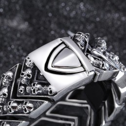 Stort Kranium Titanium Armbånd Moderigtigt