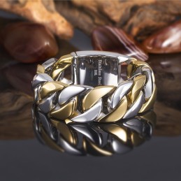 Titanium Forgyldt Bredt Armbånd Til Mænd