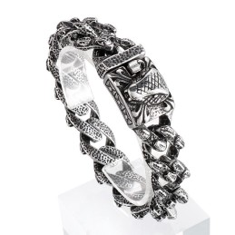 Vintage Slangehoved Titanium Armbånd Til Mænd