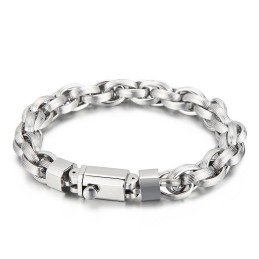 Moderigtigt Vakuumbelagt Trykknap Dobbelt Ring O Armbånd Til Mænd
