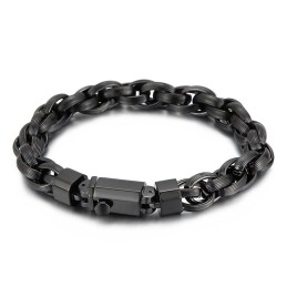 Herremode Vakuumbelagt Trykknap Dobbelt Ring O Armbånd