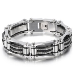 Simple Atmosphere Mode Ståltråd Hampereb Cykel Titanium Herrearmbånd