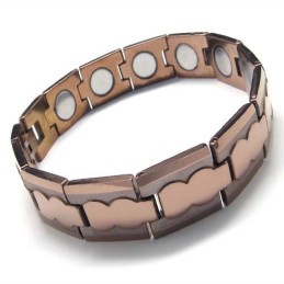 Tungsten Carbide 13 Mm Bred Brun Chunky Herrearmbånd