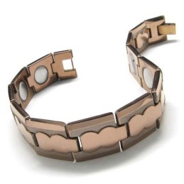 Tungsten Carbide 13 Mm Bred Brun Chunky Herrearmbånd
