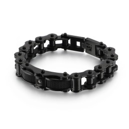 Rock Biker Chain Titanium Herrearmbånd Med Diamant