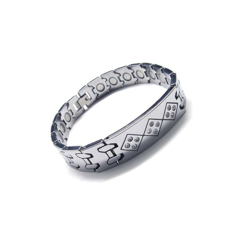 Wolframkarbid 12 Mm Bred Herrearmbånd Med Diamanter