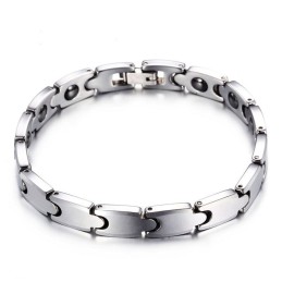 Herremagnetisk Wolframstålarmbånd - Levering Af Herrearmbånd