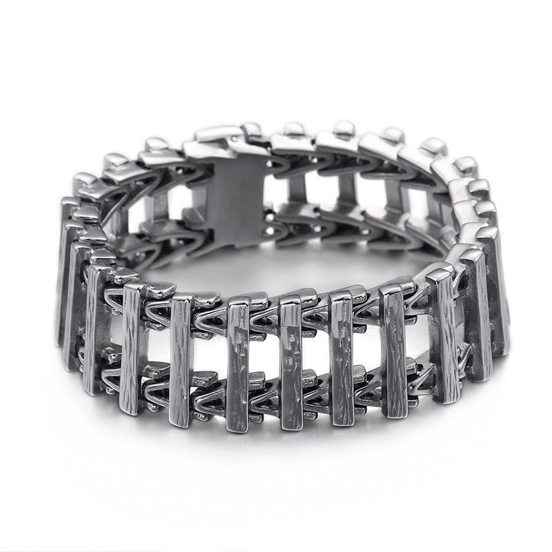 Retro Chic Keel Titanium Herrearmbånd