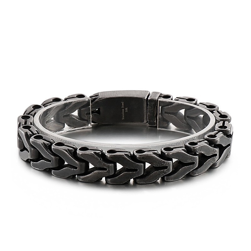 Vintage Dragon Bone Chic Titanium Armbånd Til Mænd