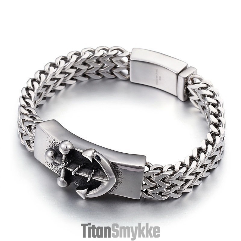 Chic Style Anker Titanium Armbånd Til Mænd